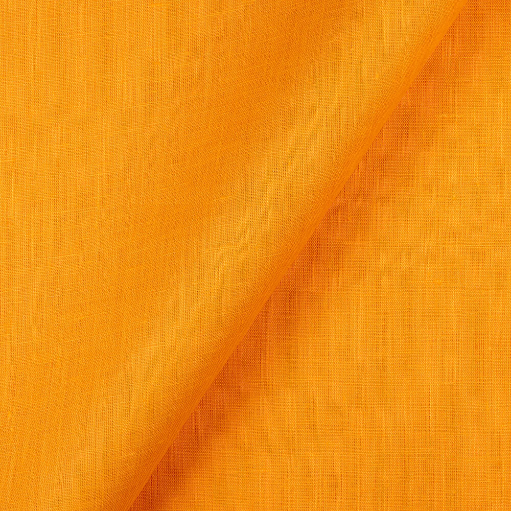 IL020 Handkerchief 100% Linen Fabric Marigold Softened