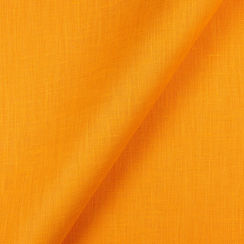 IL020 Handkerchief 100% Linen Fabric Marigold Softened