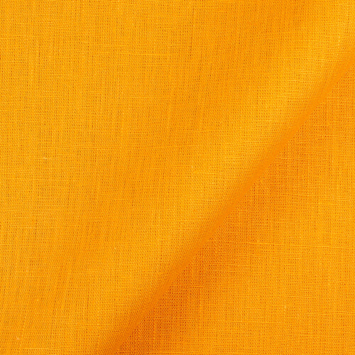 4C22 Rustic  100% Linen Fabric Marigold Softened