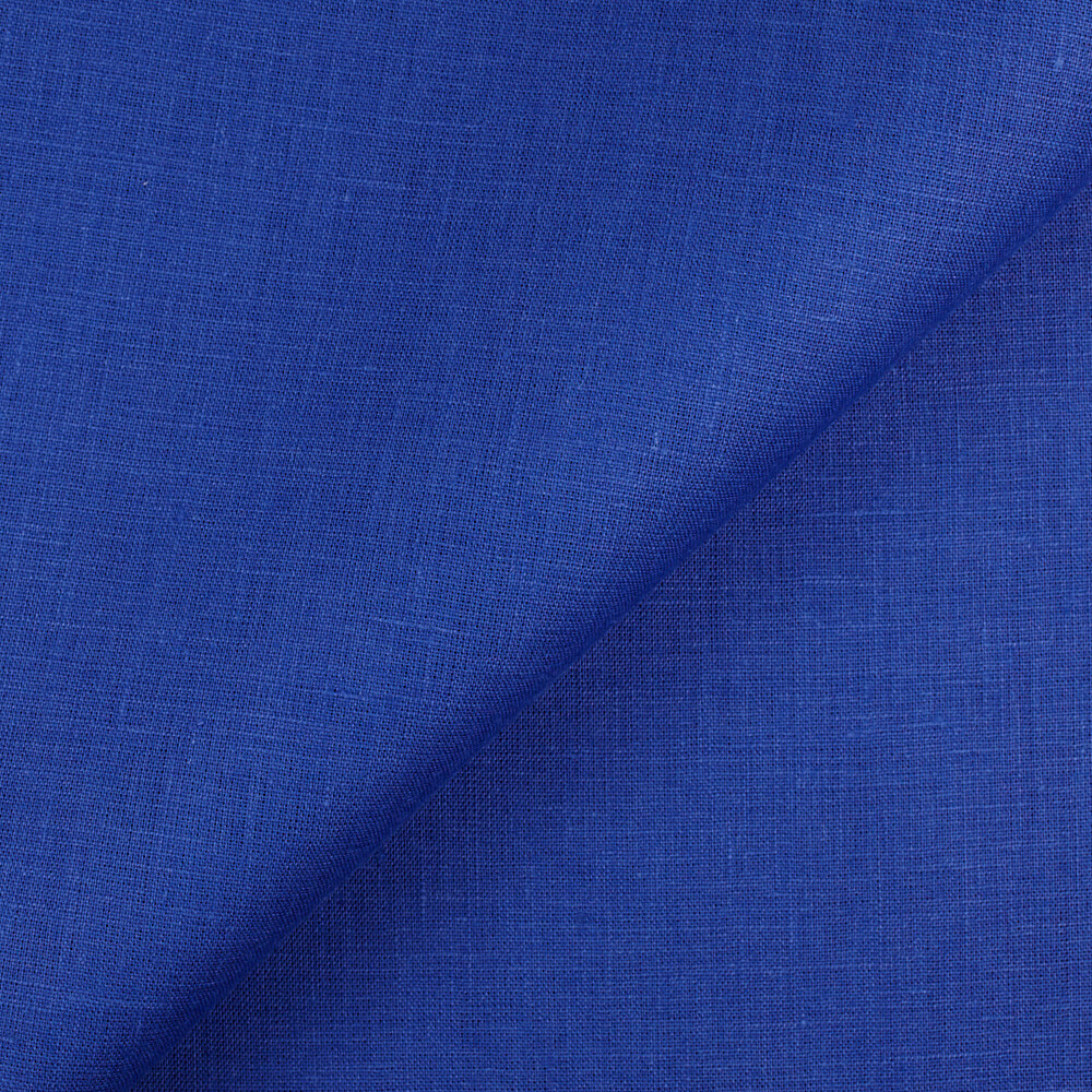 IL019 All-purpose 100% Linen Fabric Deep Ultramarine Softened