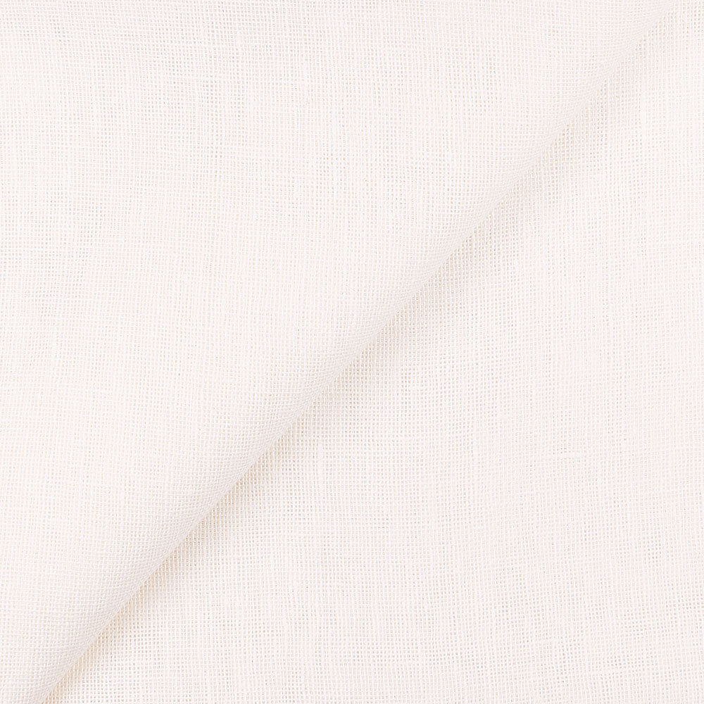 Fabric IL041 Open Weave 100% Linen Fabric Optic White Fs Premier Finish