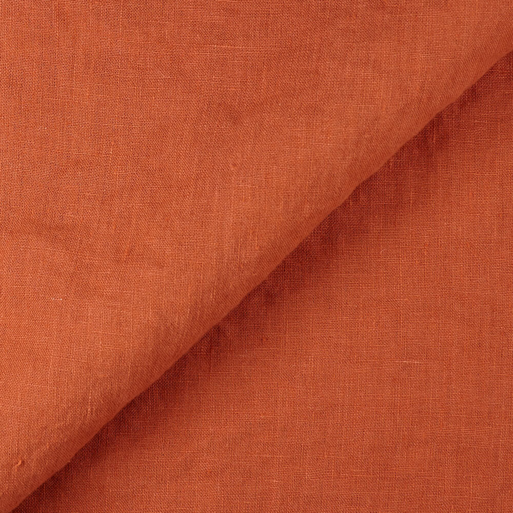 IL019 All-purpose Rust 100% Linen Fabric