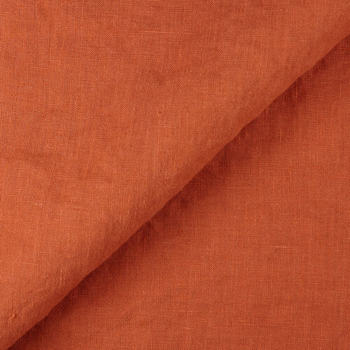 IL019 All-purpose Rust 100% Linen Wholesale Fabric by the Bolt