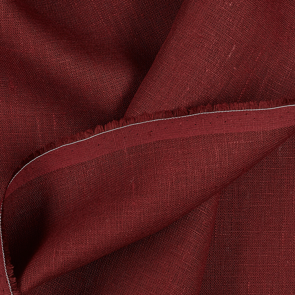 4C22 Rustic  100% Linen Fabric Earth Softened