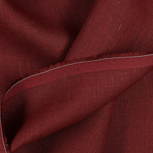 4C22 Rustic  100% Linen Fabric Earth Softened