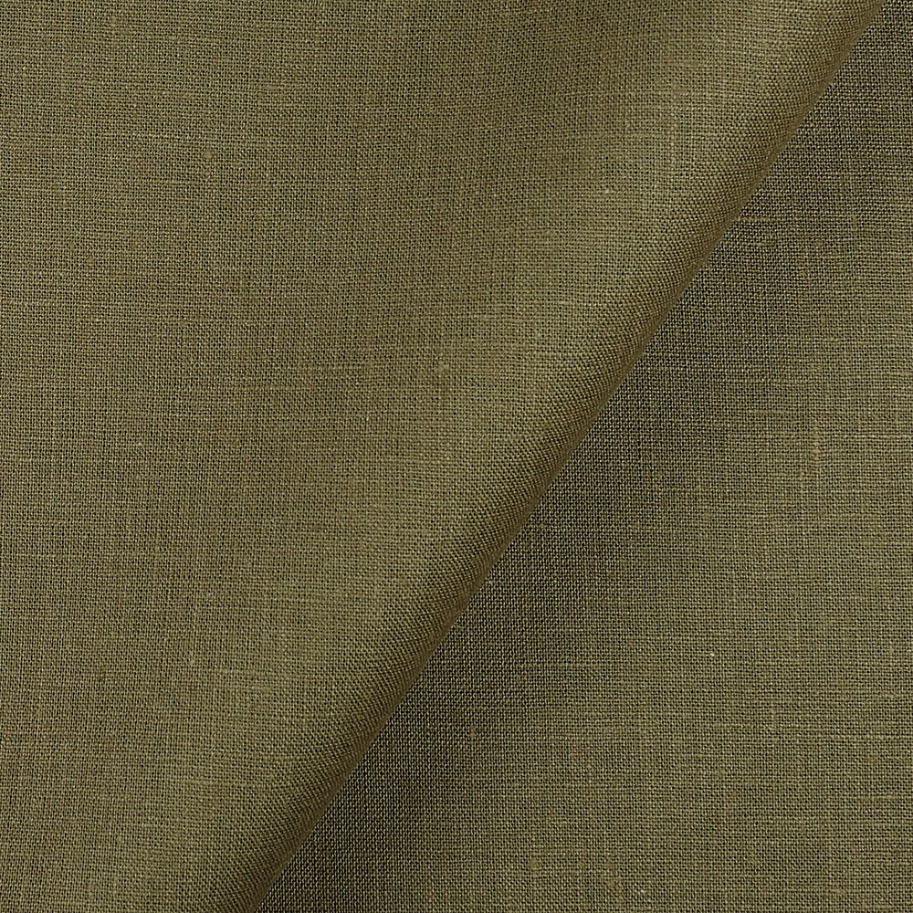 IL019 All-purpose 100% Linen Fabric Olive Branch Softened