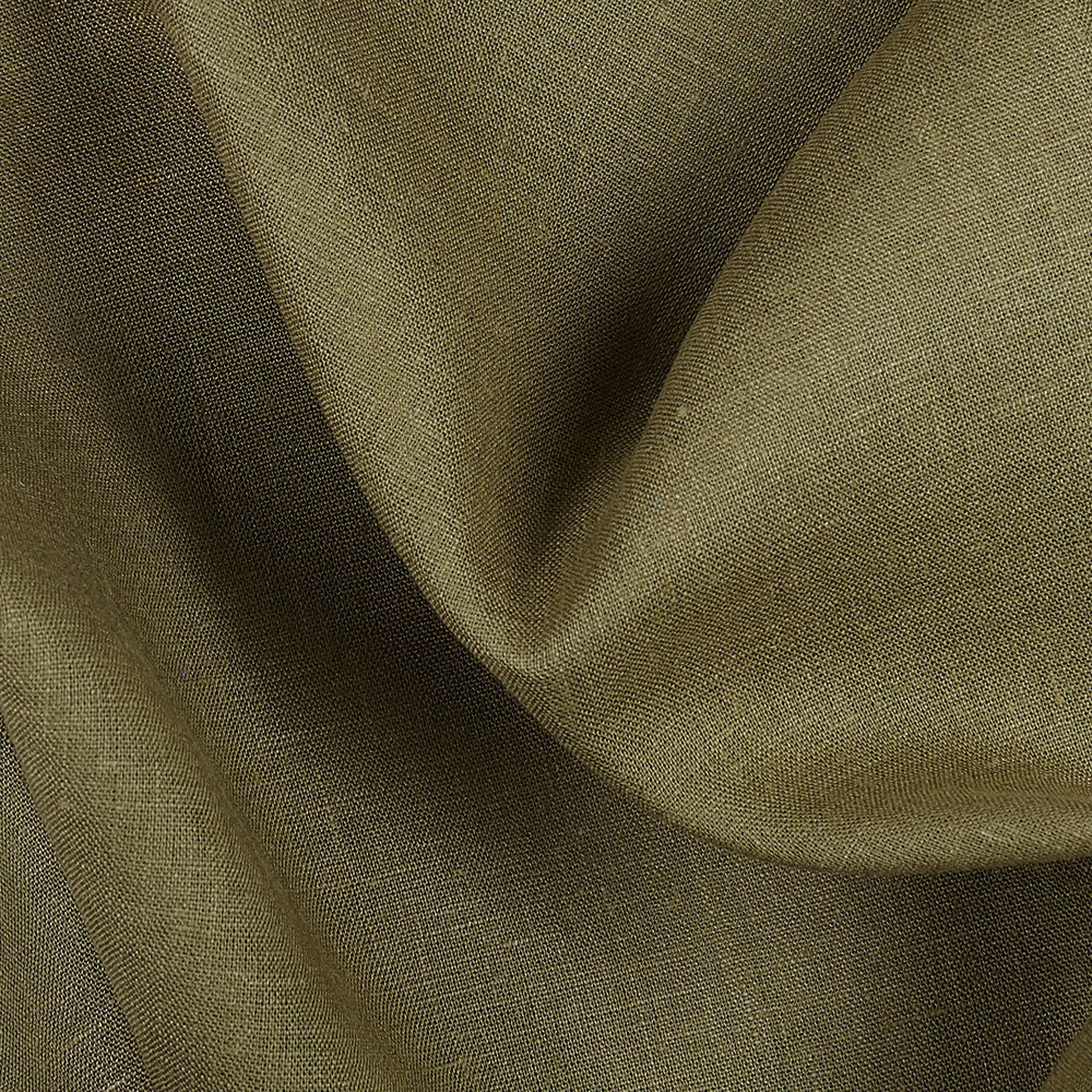 IL019 All-purpose 100% Linen Fabric Olive Branch Softened