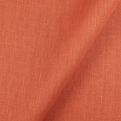 4C22 Rustic  100% Linen Fabric Sanguine Softened