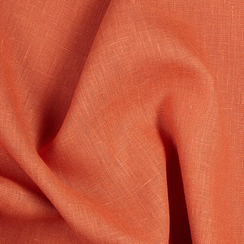 4C22 Rustic  100% Linen Fabric Sanguine Softened