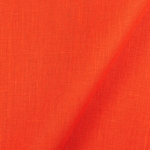 4C22 Rustic  100% Linen Fabric Coral Softened