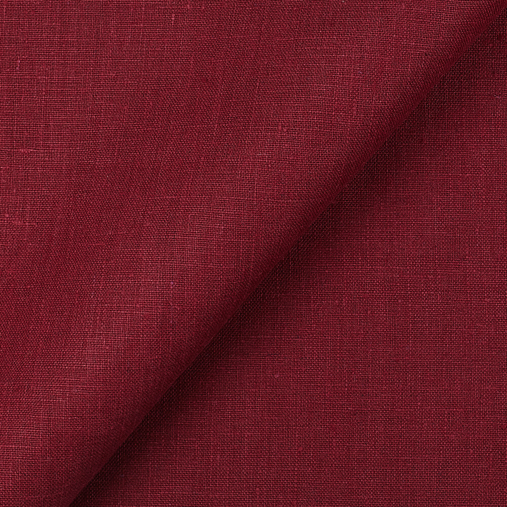 4C22 Rustic  100% Linen Fabric Dulse Softened