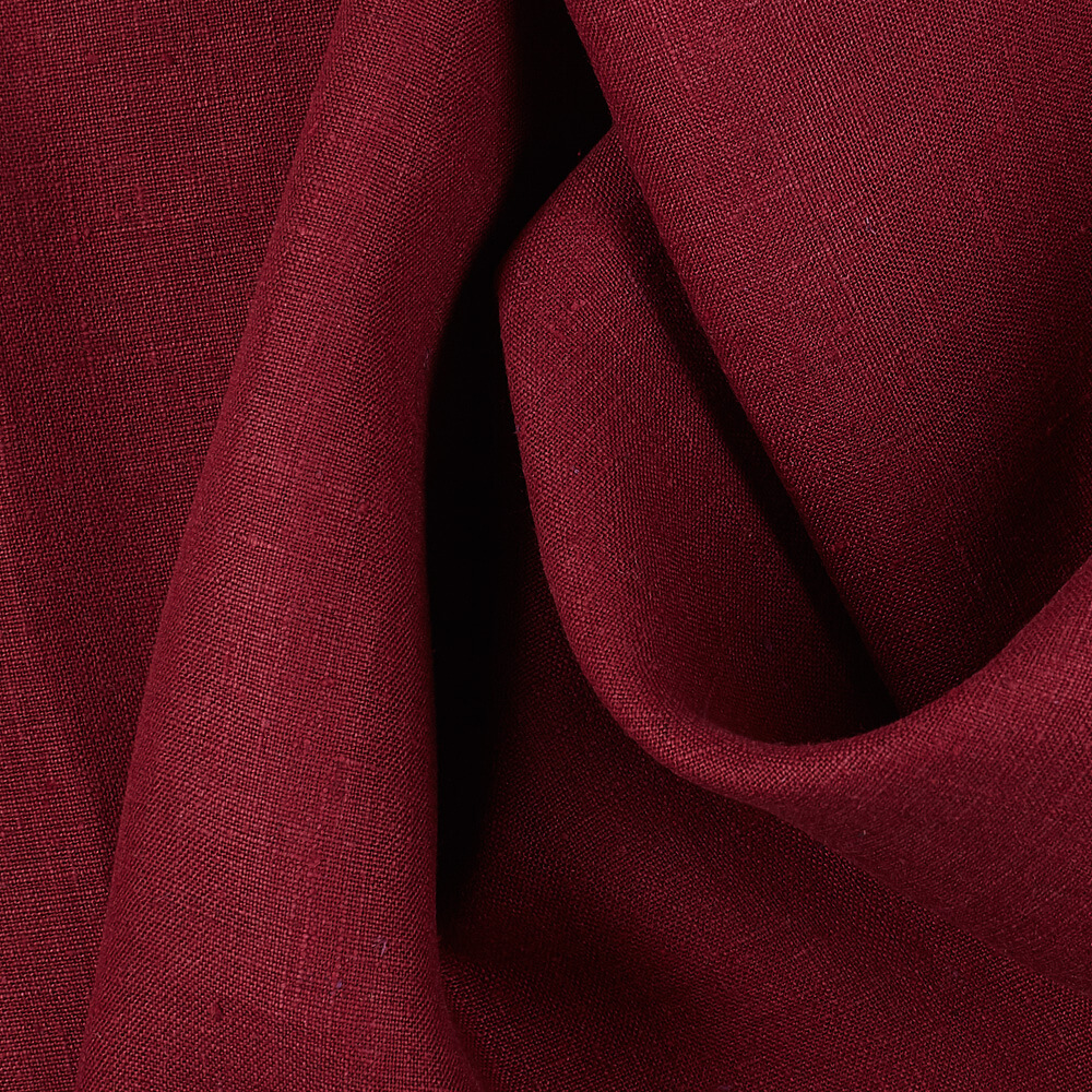 4C22 Rustic  100% Linen Fabric Dulse Softened