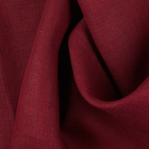 4C22 Rustic  100% Linen Fabric Dulse Softened