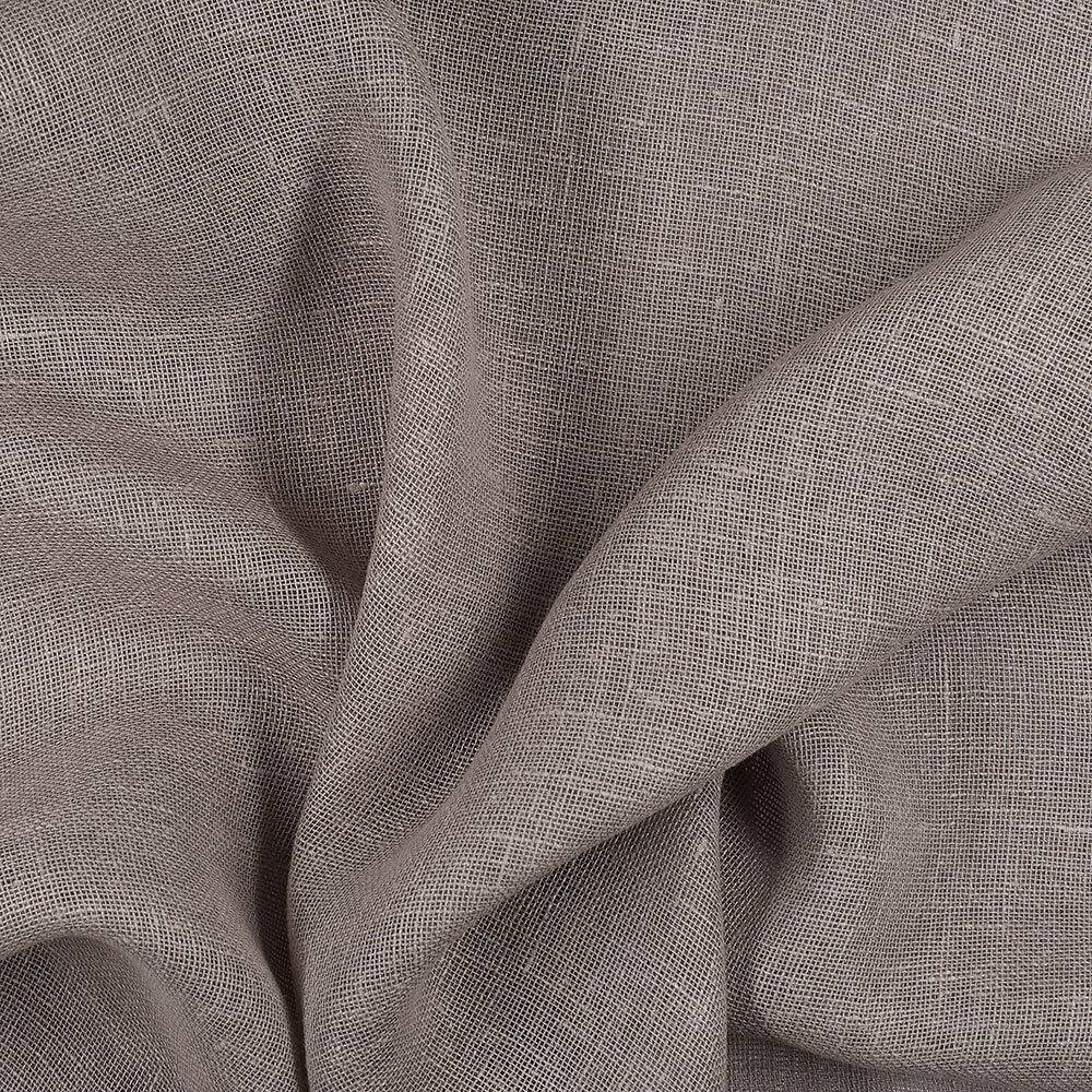 IL041 Open Weave 100% Linen Fabric Fog Fs Premier Finish