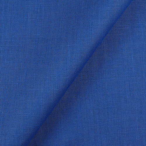 Fabric IL019 All-purpose 100% Linen Fabric Bright Cobalt Softened