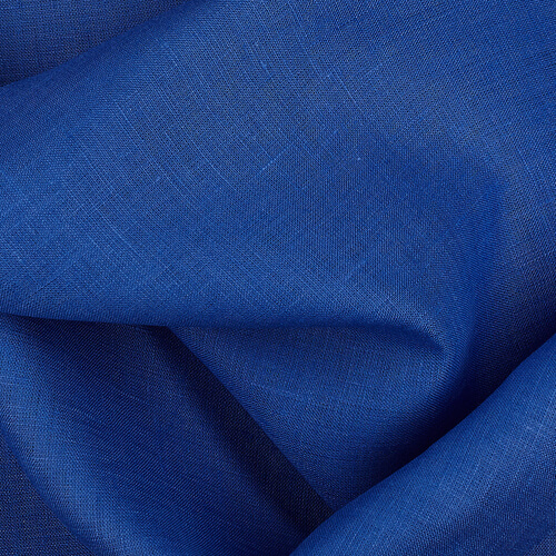 IL019 All-purpose 100% Linen Fabric Bright Cobalt Softened