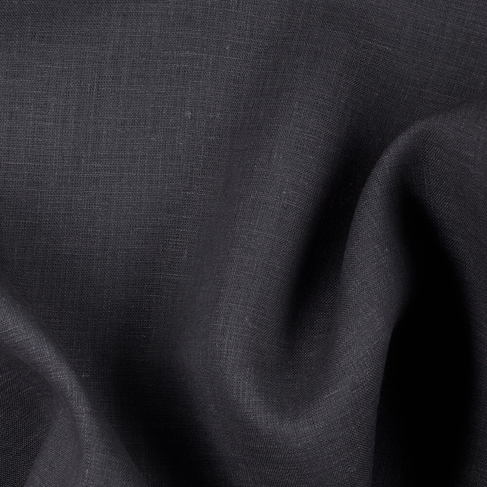 IL019 All-purpose 100% Linen Fabric Gray Pinstripe Softened