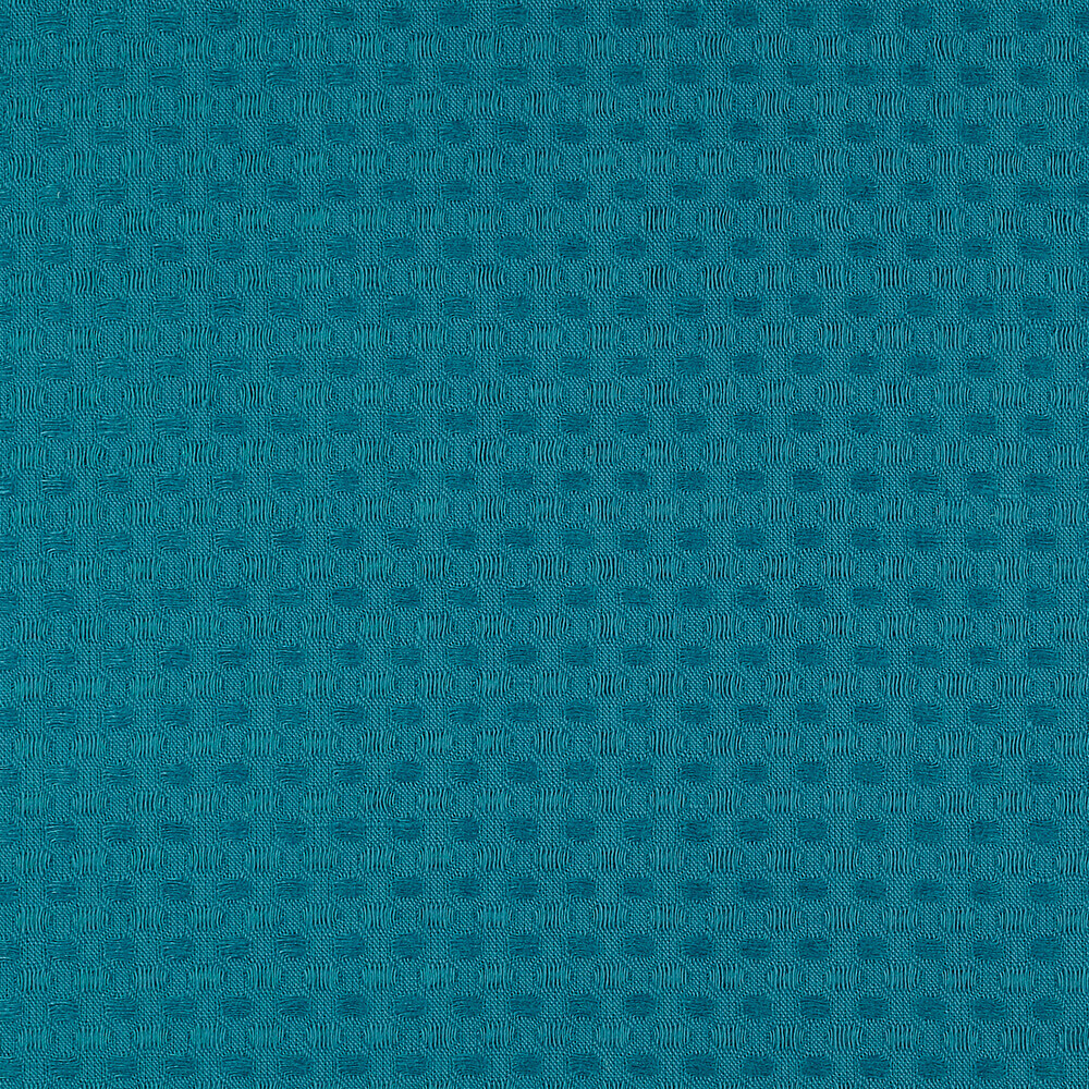 IS010 Waffle Cerulean 54% Linen / 46% Cotton Fabric