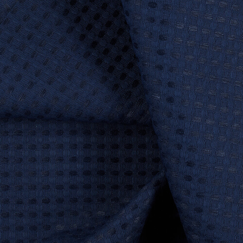 Fabric IS010 Waffle 54% Linen / 46% Cotton Fabric Cobalt Softened