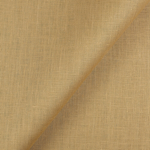 IL019 All-purpose 100% Linen Fabric Curry Softened