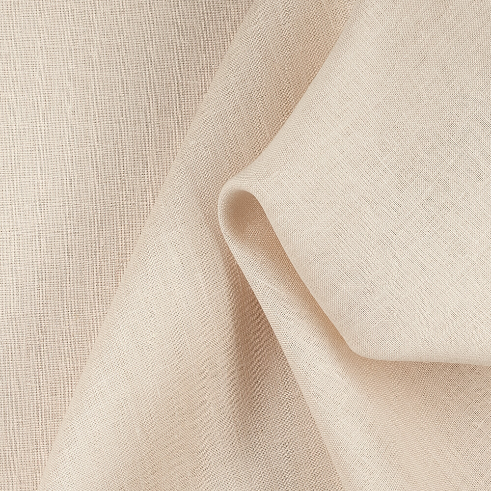 IL019 All-purpose 100% Linen Fabric Parchment Softened
