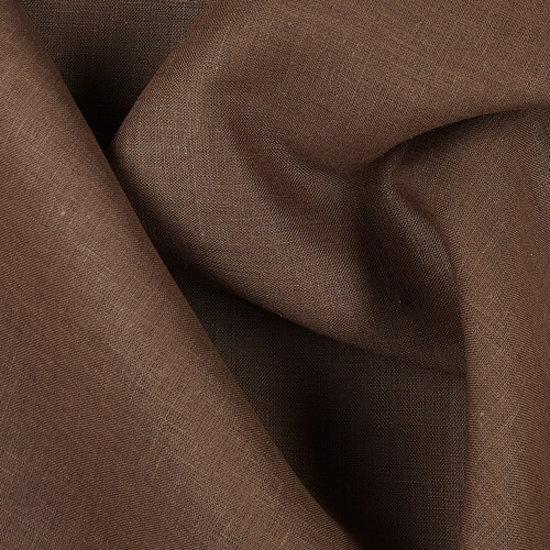 IL019 All-purpose 100% Linen Fabric Shitake Softened