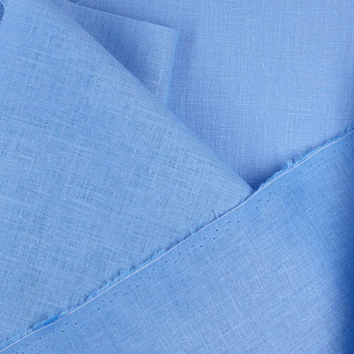 IL019 All-purpose 100% Linen Fabric Silver Lake Blue Softened