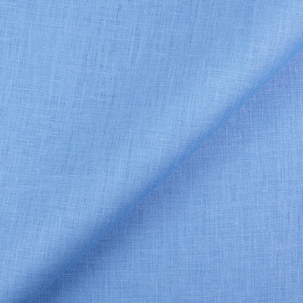 IL019 All-purpose 100% Linen Fabric Silver Lake Blue Softened