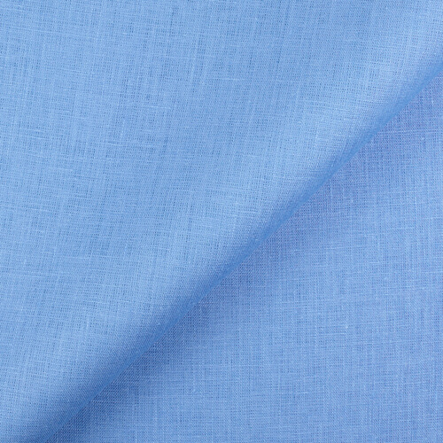 Fabric IL019 All-purpose 100% Linen Fabric Silver Lake Blue Softened