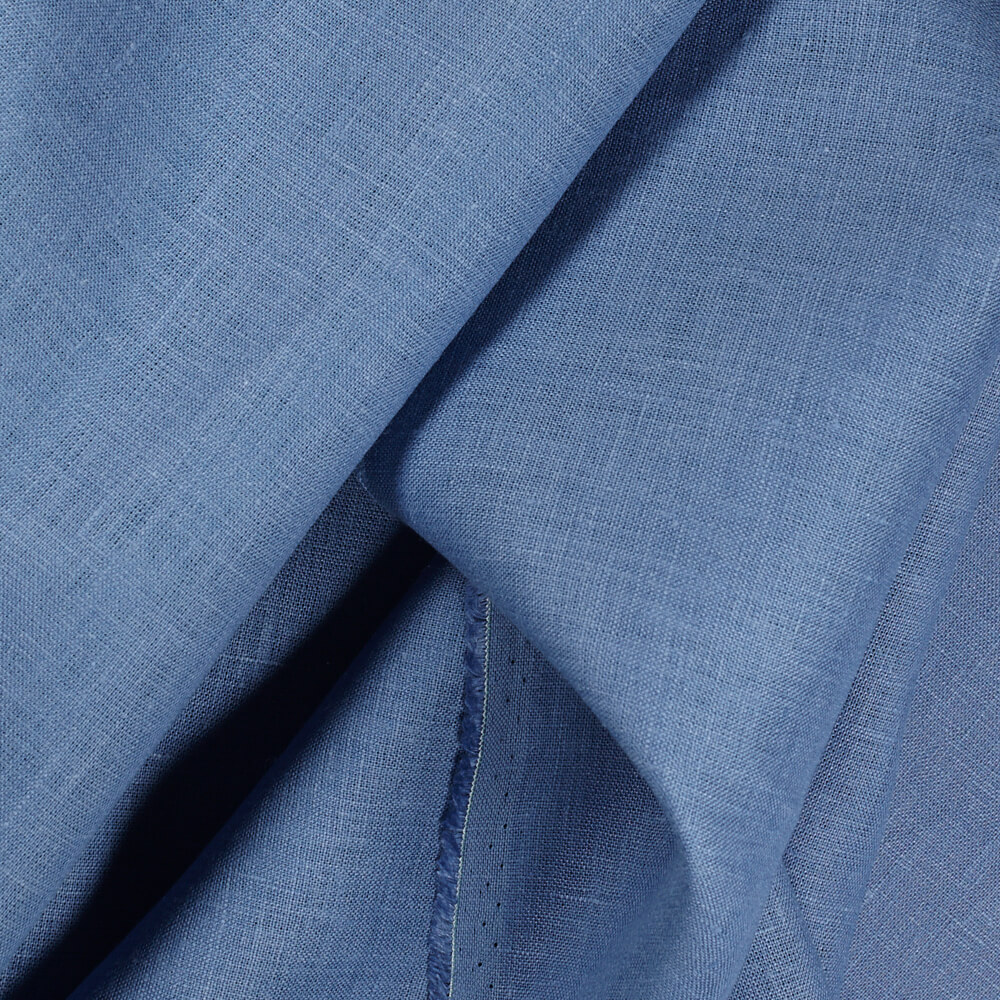 IL019 All-purpose 100% Linen Fabric Coronet Blue Softened