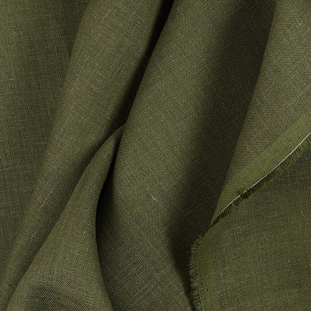 IL019 All-purpose 100% Linen Fabric Moss Softened