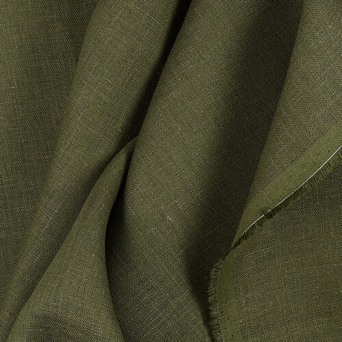IL019 All-purpose 100% Linen Fabric Moss Softened