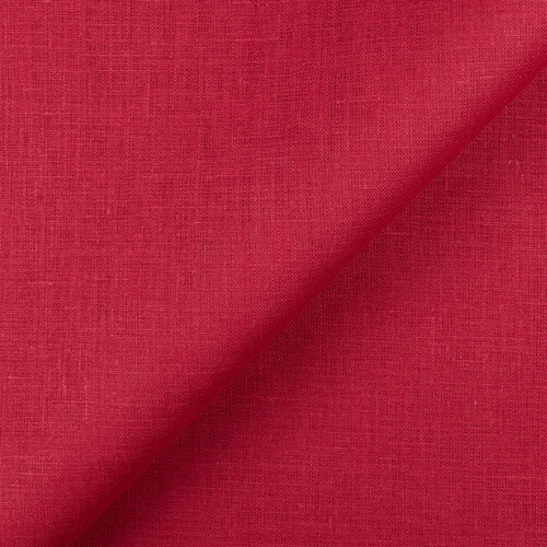 IL019 All-purpose 100% Linen Fabric Red Bud Softened