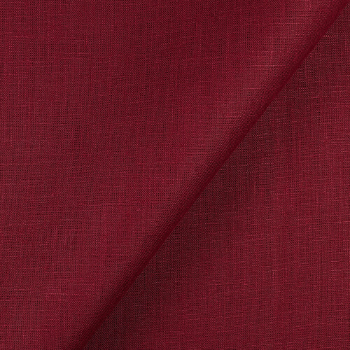 IL019 All-purpose 100% Linen Fabric Beet Red Softened