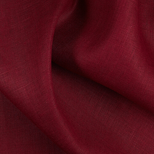 Fabric IL019 All-purpose 100% Linen Fabric Beet Red Softened