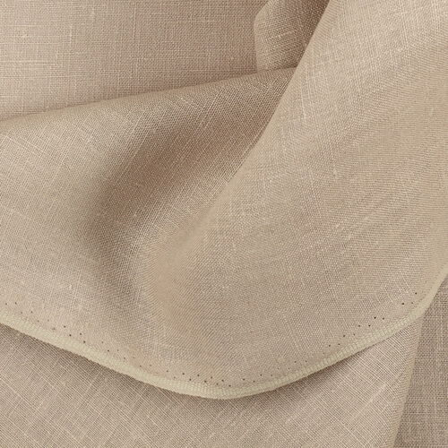 4C22 Rustic  100% Linen Fabric Safari Softened