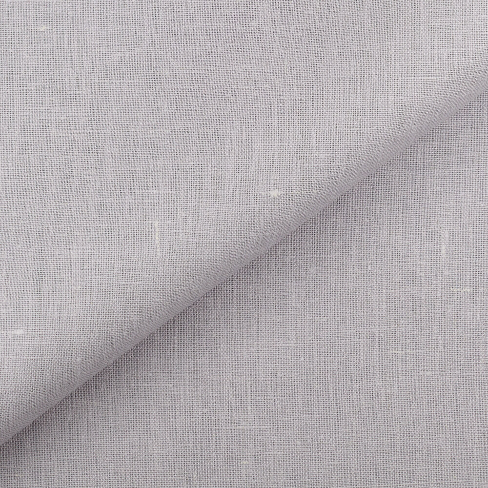 4C22 Rustic  100% Linen Fabric Silver Gray Softened