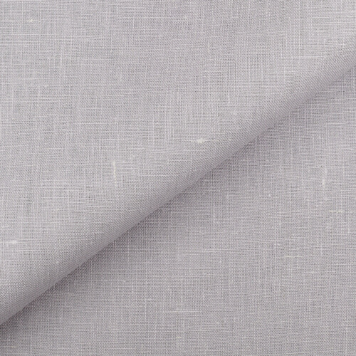 4C22 Rustic  100% Linen Fabric Silver Gray Softened