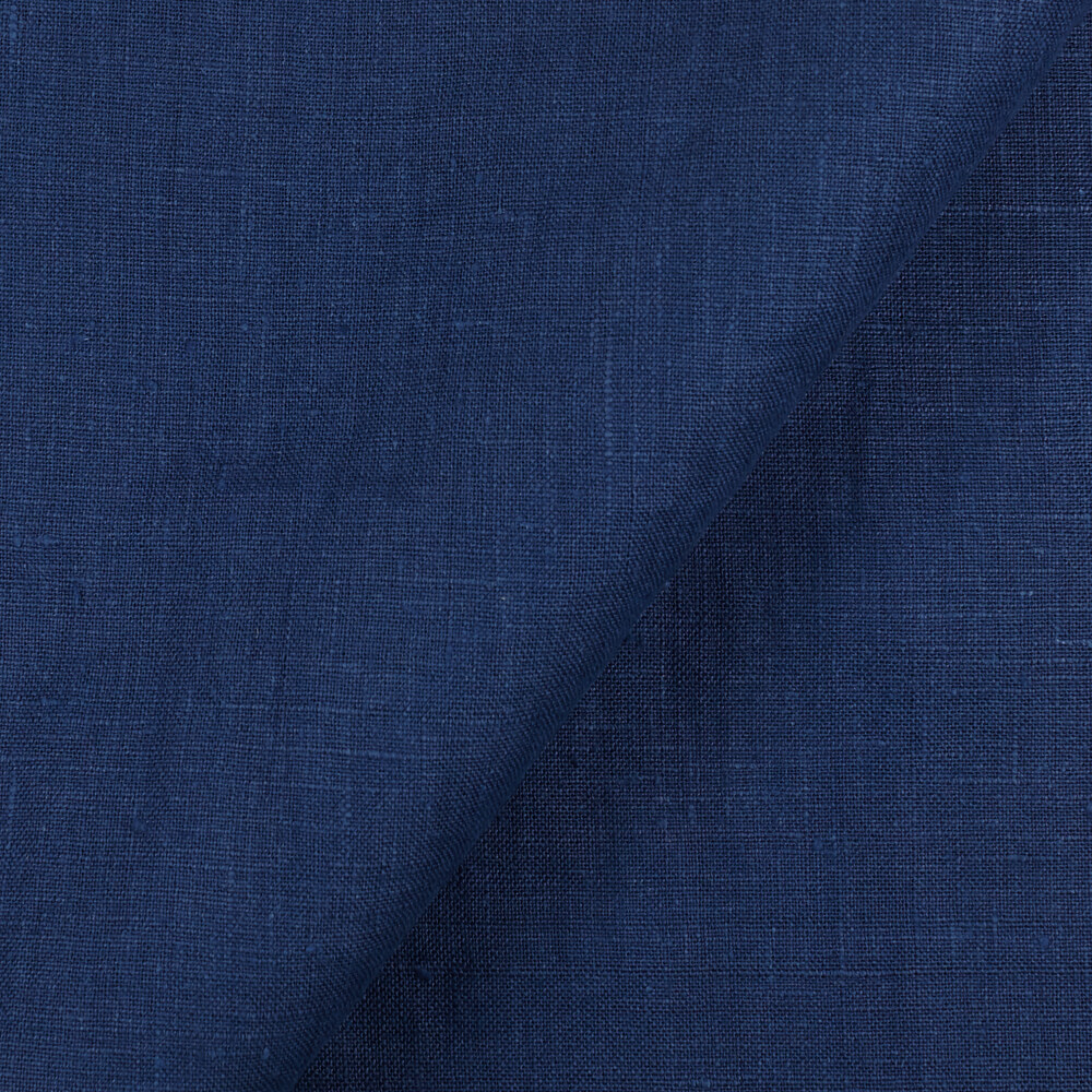 Fabric 4C22 Rustic 100% Linen Fabric Insignia Blue Fs Premier Finish