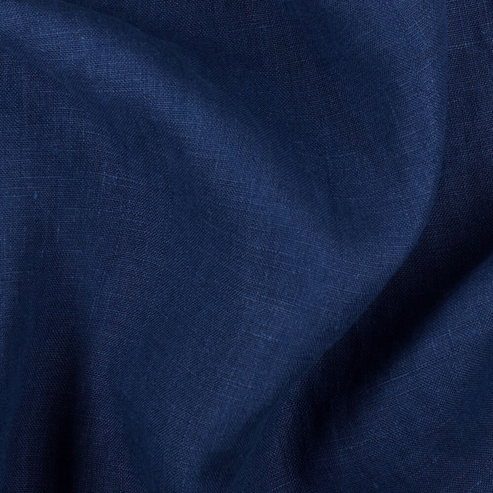 Fabric 4C22 Rustic 100% Linen Fabric Insignia Blue Fs Premier Finish