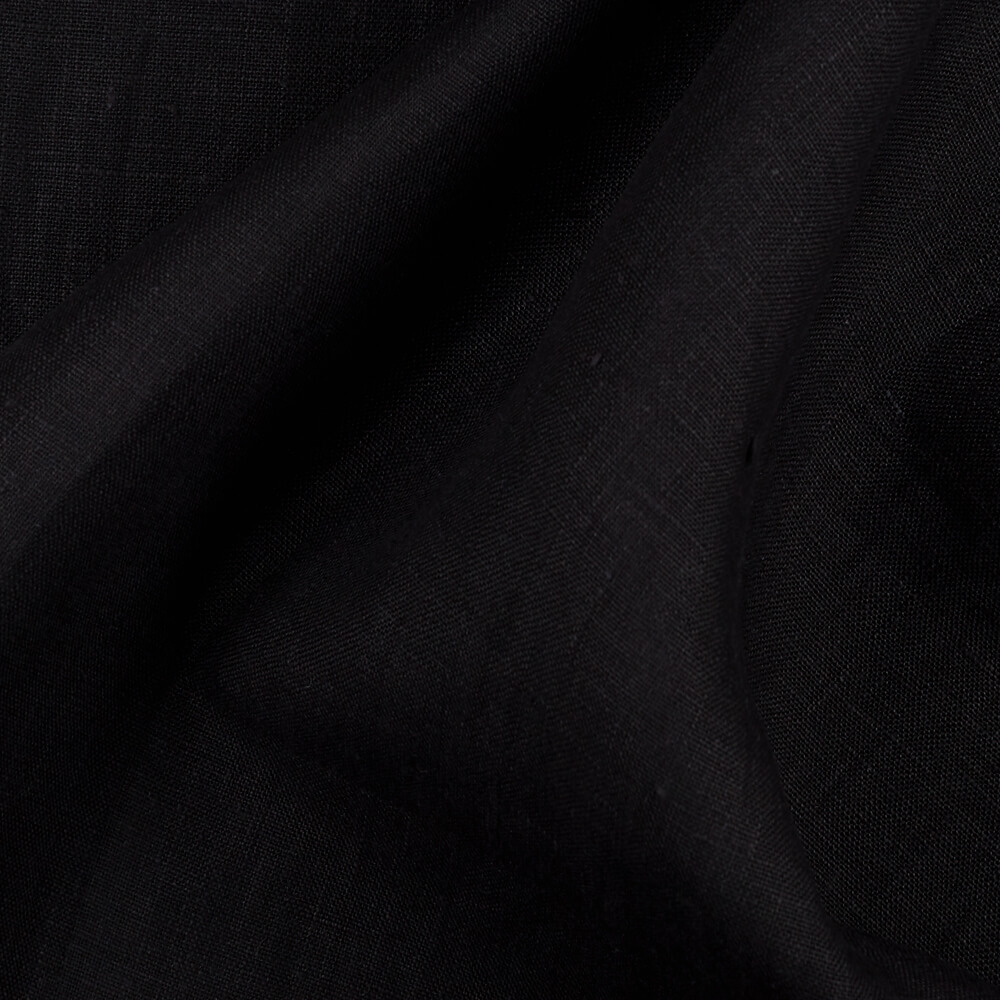 Fabric 4C22 Rustic 100% Linen Fabric Black Fs Premier Finish