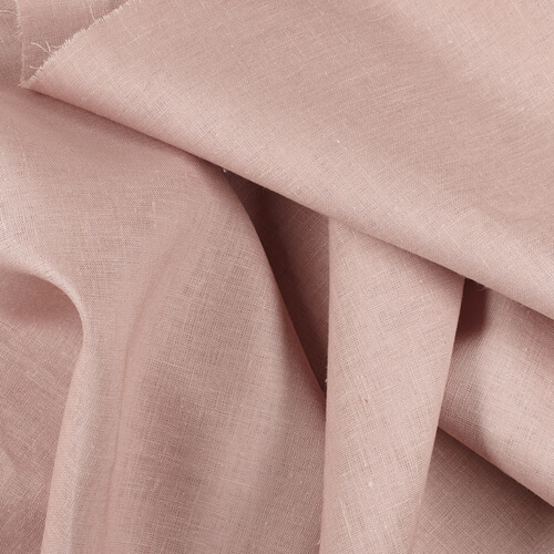 1C64 Luxury 100% Linen Fabric Shadow Grey Softened