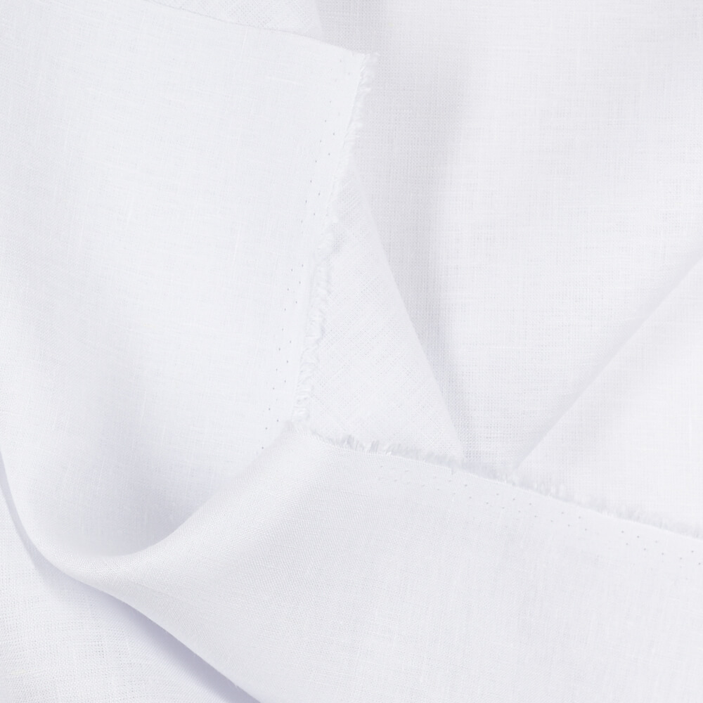 1C64 Luxury 100% Linen Fabric Nimbus Cloud Softened