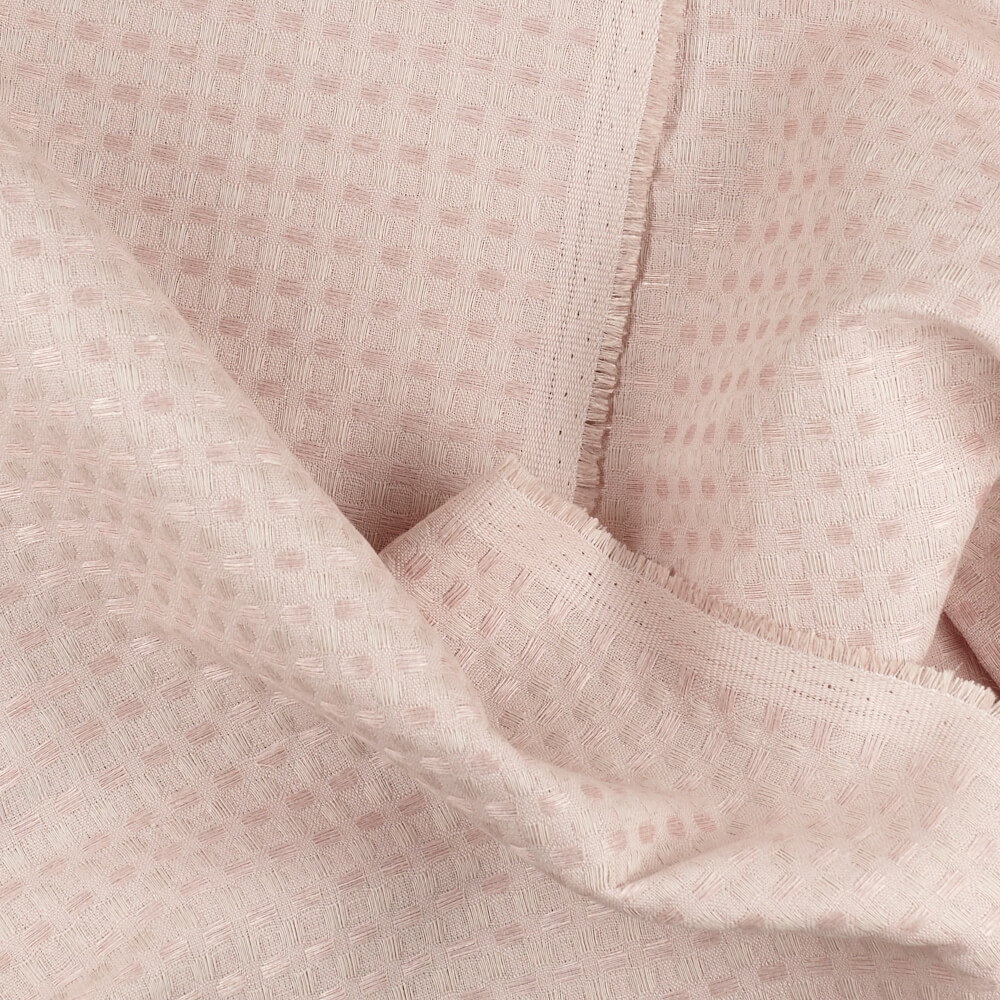 IS010 Waffle Rose Smoke 54% Linen / 46% Cotton Fabric