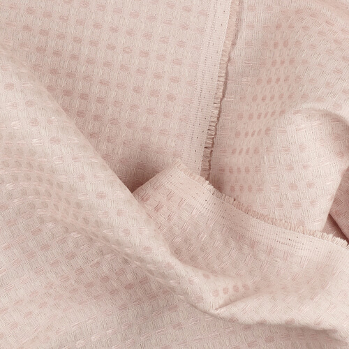 IS010 Waffle Rose Smoke 54% Linen / 46% Cotton Wholesale Fabric by the Bolt