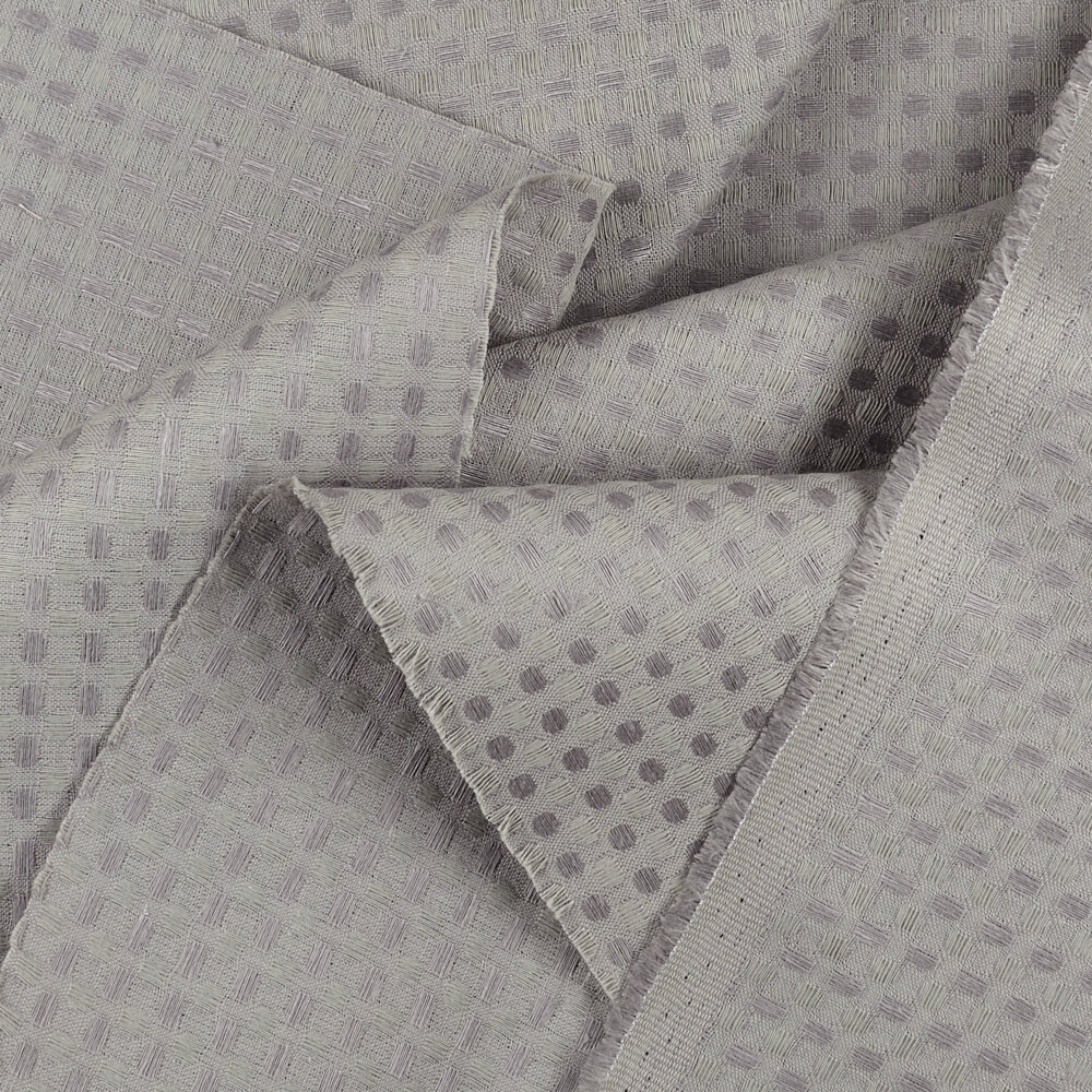 IS010 Waffle Frost Gray 54% Linen / 46% Cotton Fabric