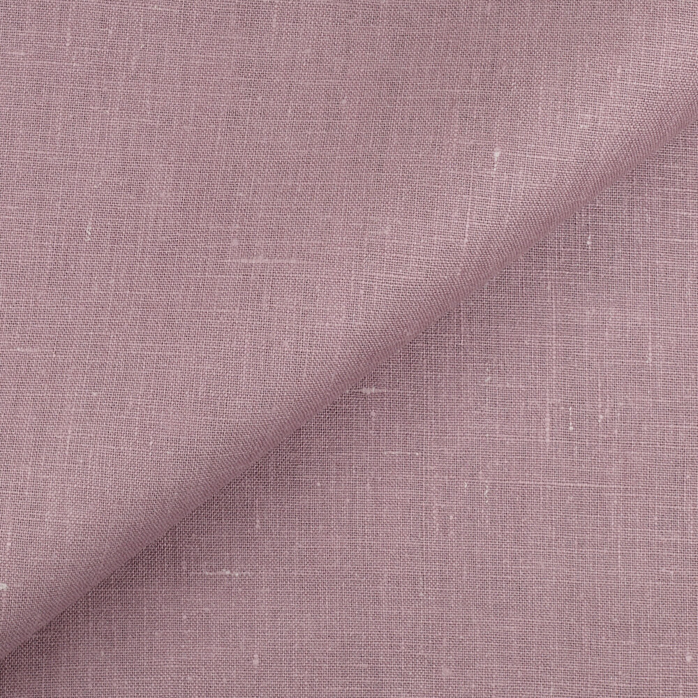 4C22 Rustic  100% Linen Fabric Mauve Softened