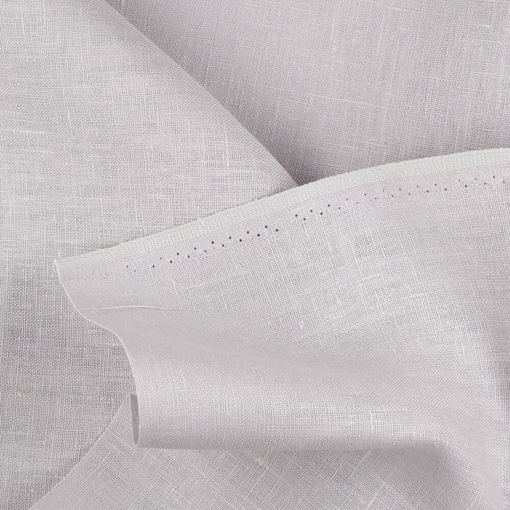 4C22 Rustic  Gray Violet 100% Linen Fabric