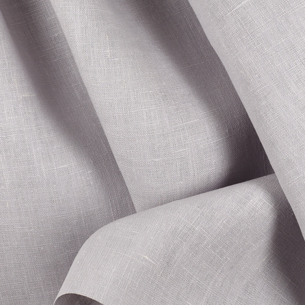 4C22 Rustic  100% Linen Fabric Gray Violet Softened