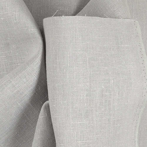 4C22 Rustic  100% Linen Fabric Mirage Gray Softened